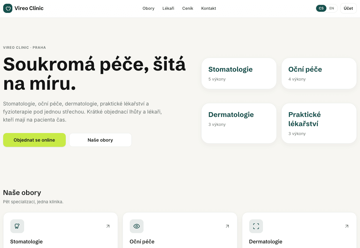 Vireo Clinic — náhled